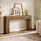 63" Rustic Console Table with Fluted Design Sofa Table for Entryway Hallway